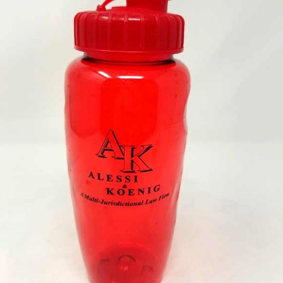 Red Wide Mouth Plastic Water Bottle - Picture 1 of 5